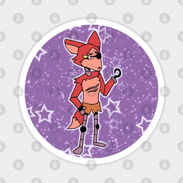 FNaF Chibi Foxy Cove Pattern Magnet by Flipwish